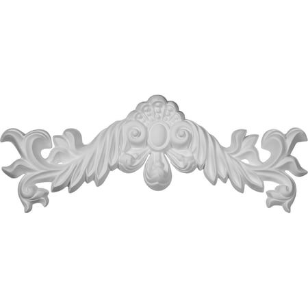 Ekena Millwork 13 5/8"W x 5 1/8"H x 1"P Palmetto Fancy Leaf with Scrolls Onlay ONL13X05X01PM